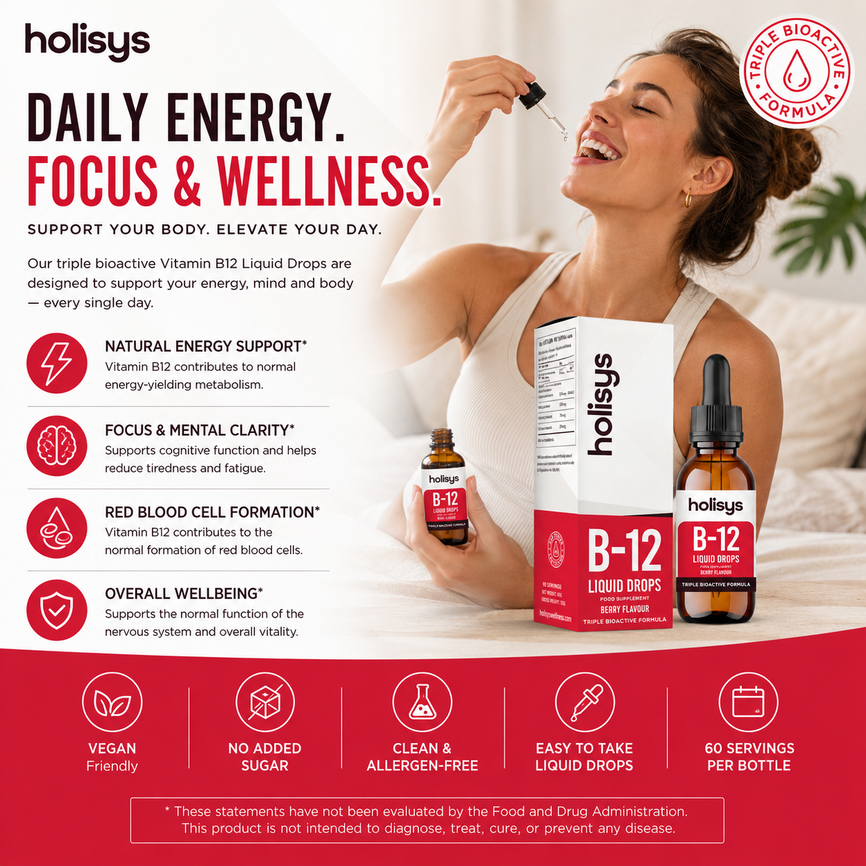 B-12 Liquid Drops — Triple Bioactive Formula
