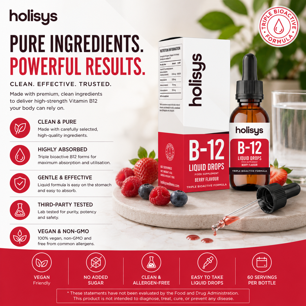 B-12 Liquid Drops — Triple Bioactive Formula