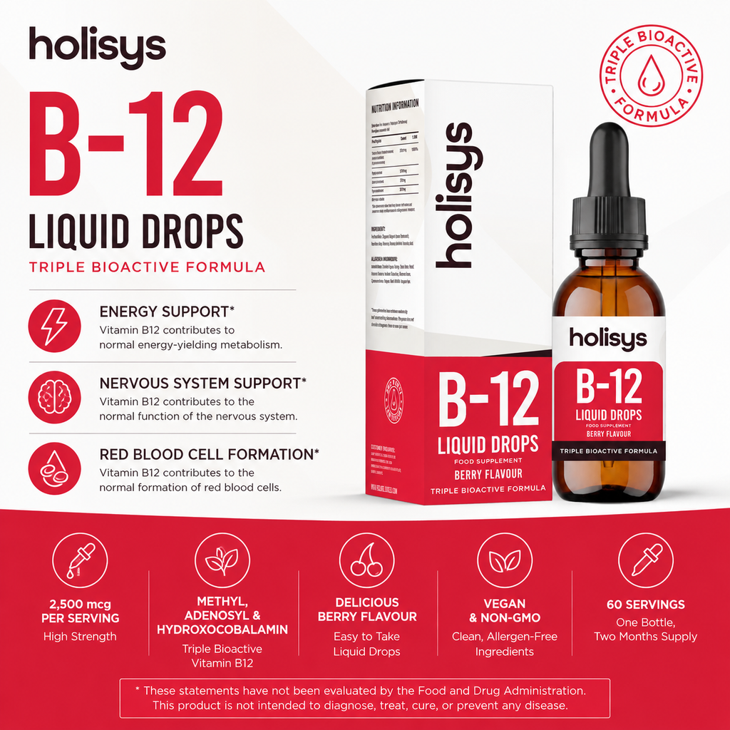 B-12 Liquid Drops — Triple Bioactive Formula